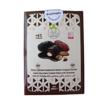 BİTTER ÇİKOLATA KAPLAMALI BADEM DOLGULU HURMA